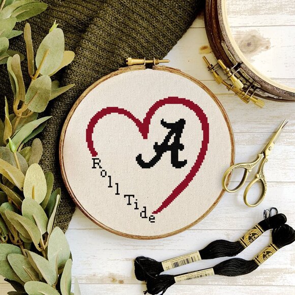 Alabama Roll Tide Football Counted Cross‎ Stitch Patterns Set of 4 - Picture 8 of 9